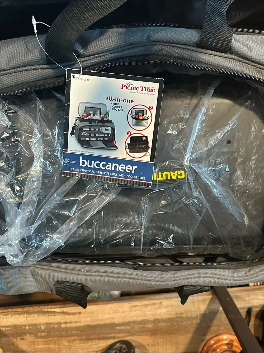 Gray and Black picnic Duffle Bag with UCLA logo